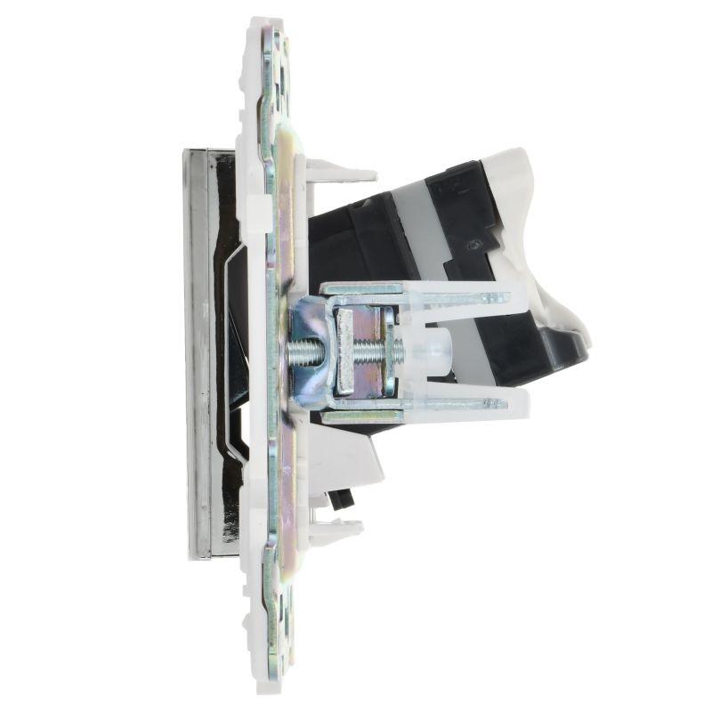 Розетка компьютерная RJ45 кат.5E SKANDY SK-K01N никель IEK SK-K10-1-K50