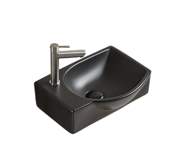 Раковина Gid Bm9276R 62205R подвесная черная матовая 40.5x28x14