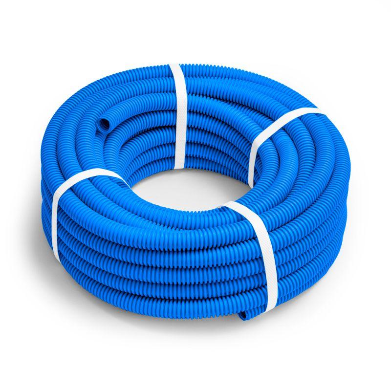 Труба гофрированная ПП легкая d32мм 350Н негорючая (НГ) син. (уп.10м) Промрукав PR02.0256