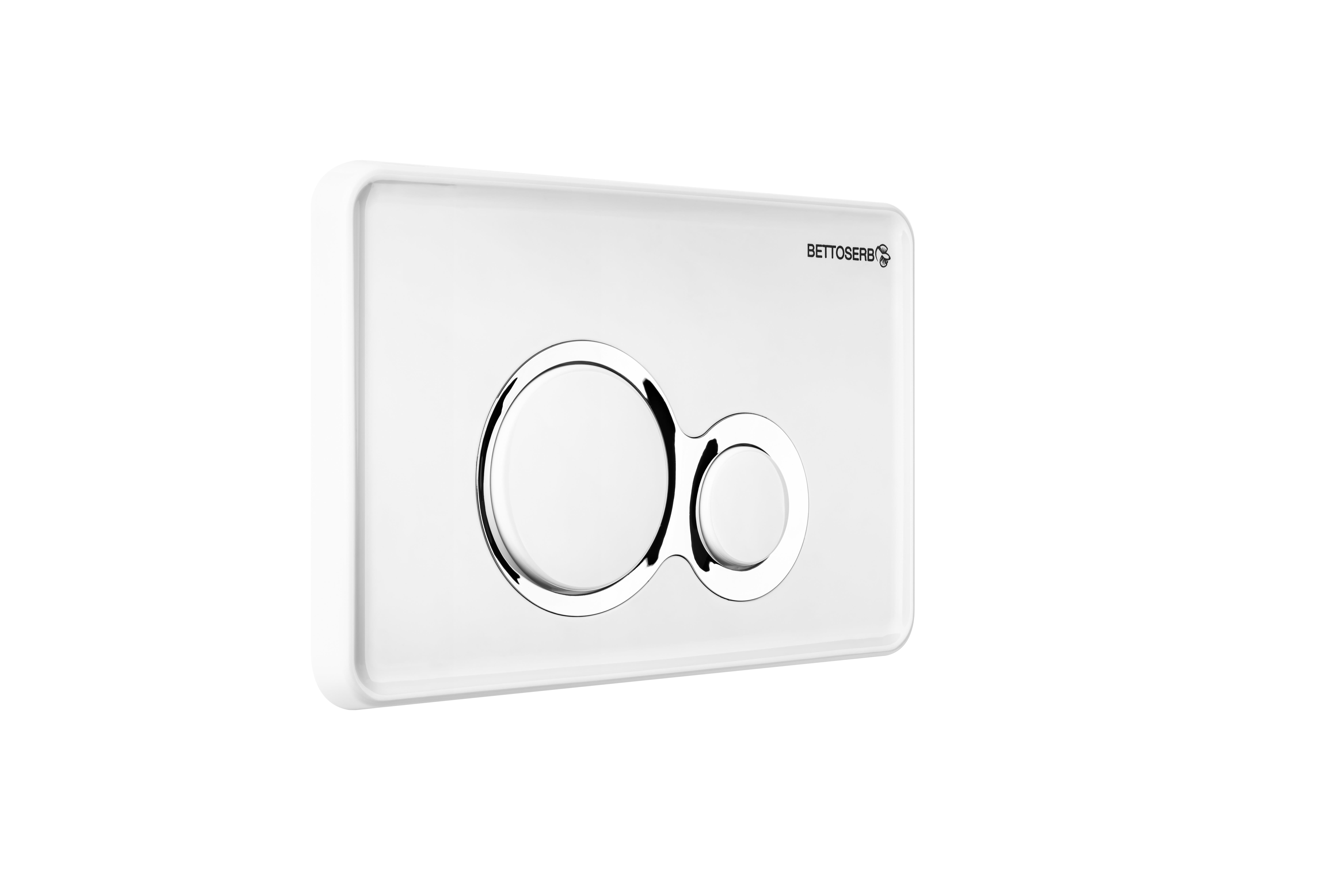Клавиша смыва BETTOSERB белый глянец+хром глянец DUO