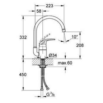 Смеситель Grohe Euroeco 32752000 для кухни