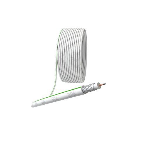 Кабель коаксиальный SAT 703 B.75 Ом CCS/(оплетка Al 75%) PVC Simple бел. (уп.20м) Эра Б0044610