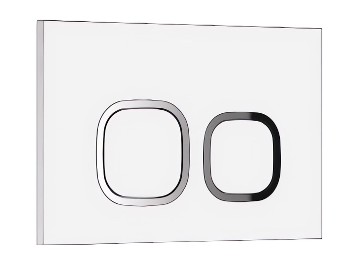 Кнопка CR01WH смыва для инсталляций Ceruttispa (белая, глнцевая)