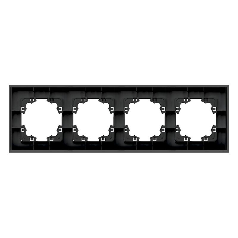 Рамка 4-м Афина стеклянная графит UNIVersal 2257