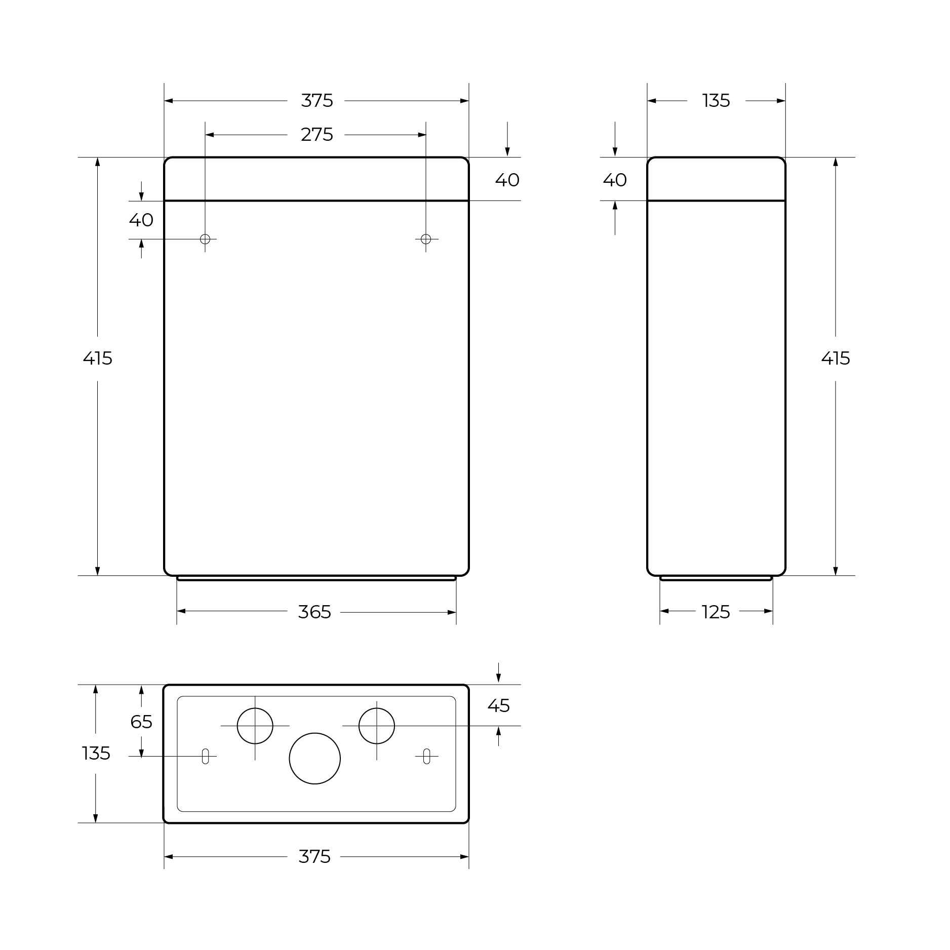 Бачок CEZARES STYLUS CZR-151-T