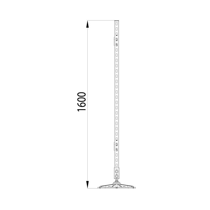 Конструкция опорная для горизонт. прямоугольн. воздуховодов и метал. лотков кабеленесущих систем TECHNORAPTOR FOOT 1500х1500 HD КМ TR0296