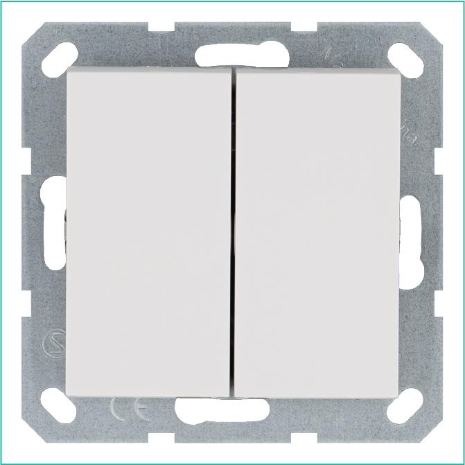 Переключатель перекрестный 1-кл. 10А IP20 механизм бел. глянцевый Jasmart G3013W