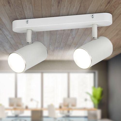 Светильник OL35-2 WH MR16 GU10 IP20 настенно-потолочный спот бел. хром ЭРА Б0056365