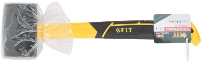 Киянка 45мм 230г фибергласовая ручка резинов. FIT 45511