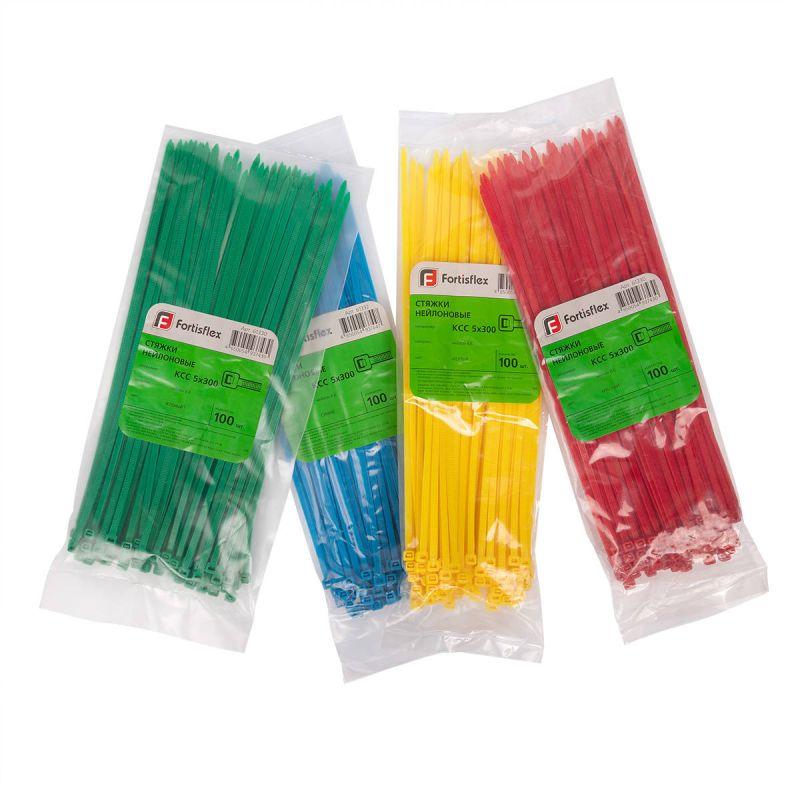 Хомут нейлоновый КСС 5х400 красн. (уп.100шт) Fortisflex 90328