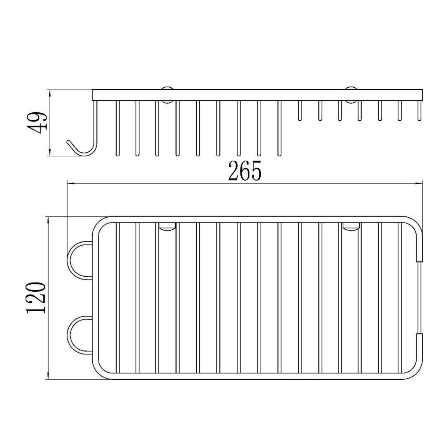 Полка Savol S-002817, хром