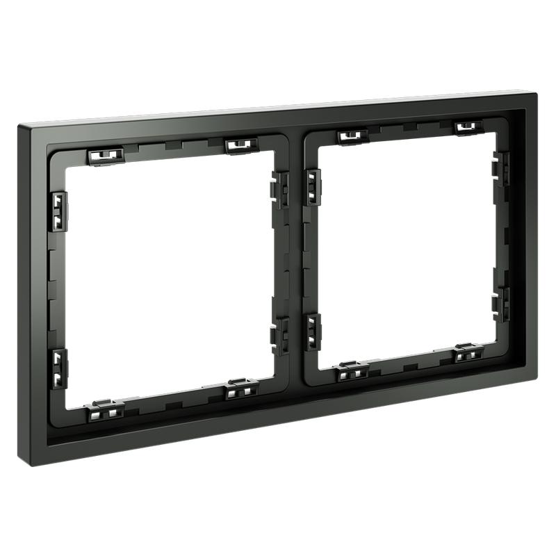 Рамка 2-м S70 пластик. титан Voltum VLS100206