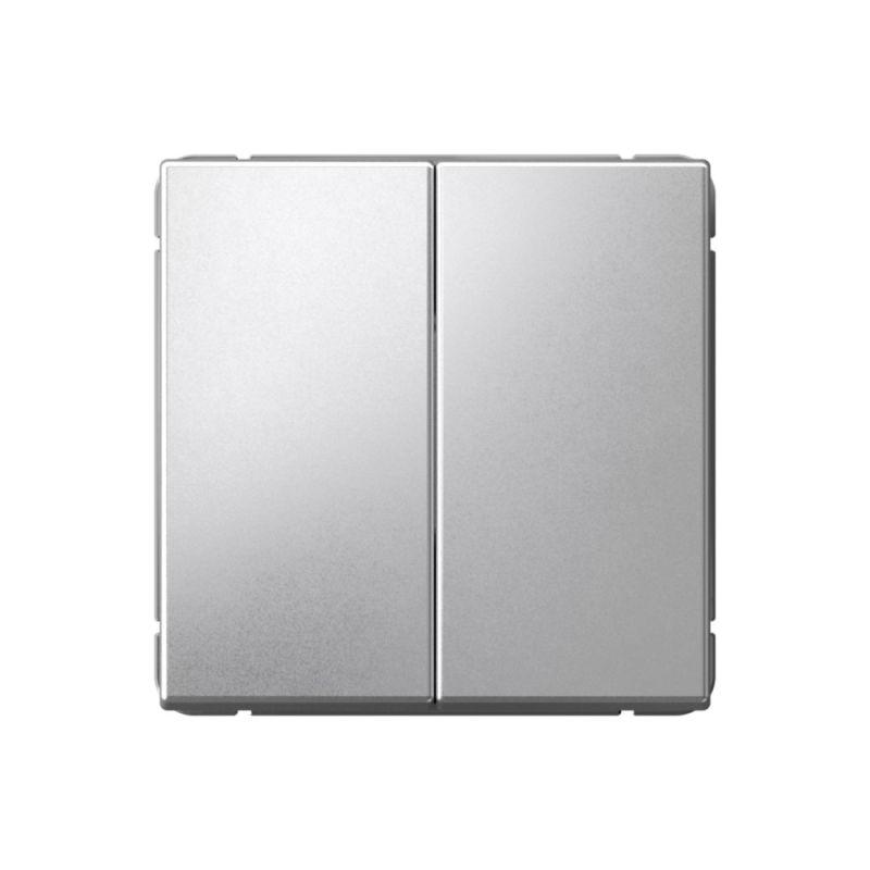 Выключатель кнопочный 2-кл. ArtGallery 10AX быстрозажим. клем. механизм алюм. SE GAL000317S