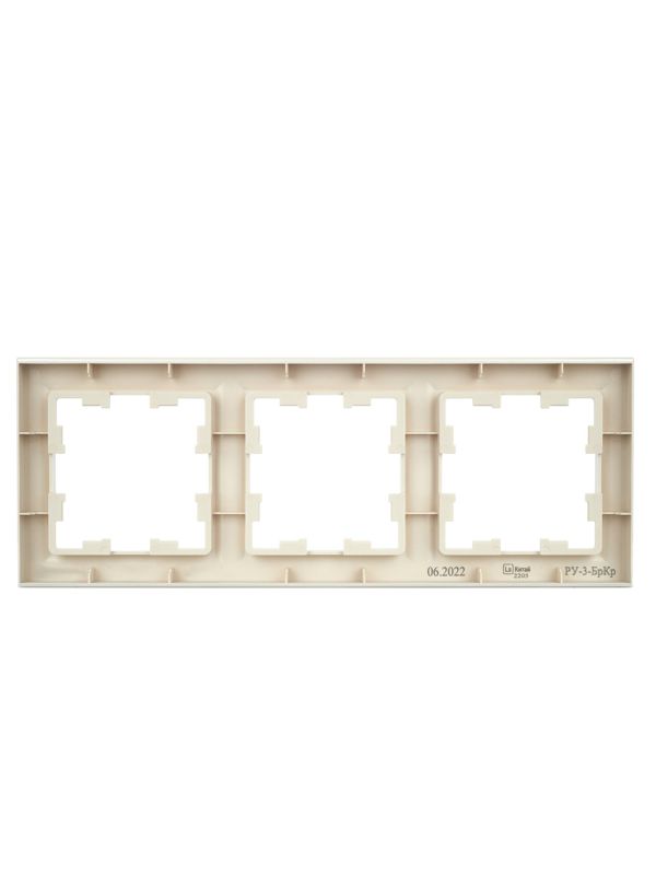Рамка 3-м BRITE РУ-3-БрКр беж. IEK BR-M32-K10