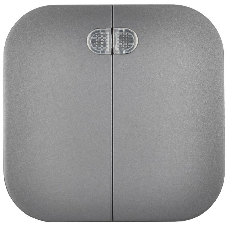 Выключатель 2-кл. ОП GLORY ВС20-2-1-ХСм 10А с индикацией сталь матов. IEK EVH21-K46M-10