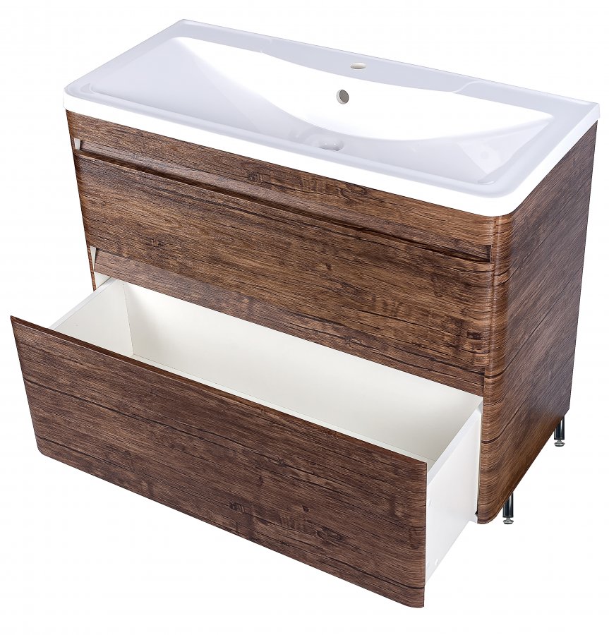 Тумба напольная "Атлантика 100", Люкс старое дерево, PLUS