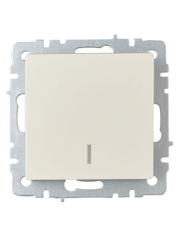 Выключатель проходной 1-кл. СП BRITE ВС10-1-7-БрКр 10А с индик. механизм беж. IEK BR-V12-1-10-K10
