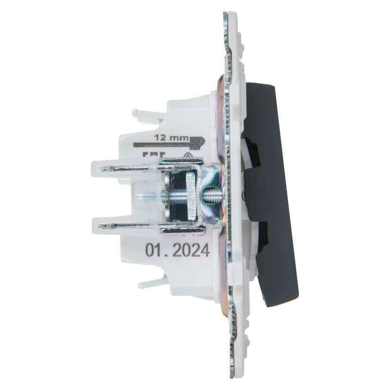 Выключатель 2-кл. SKANDY 10А SK-V04G графит IEK SK-V20-0-10-K53