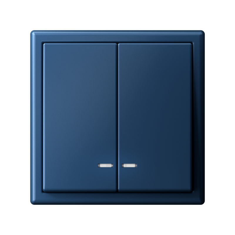 Выключатель 2-кл. ArtGallery (сх. 5а) 10AX с подсветкой быстрозажим. клем. механизм аквамарин SE GAL001153S