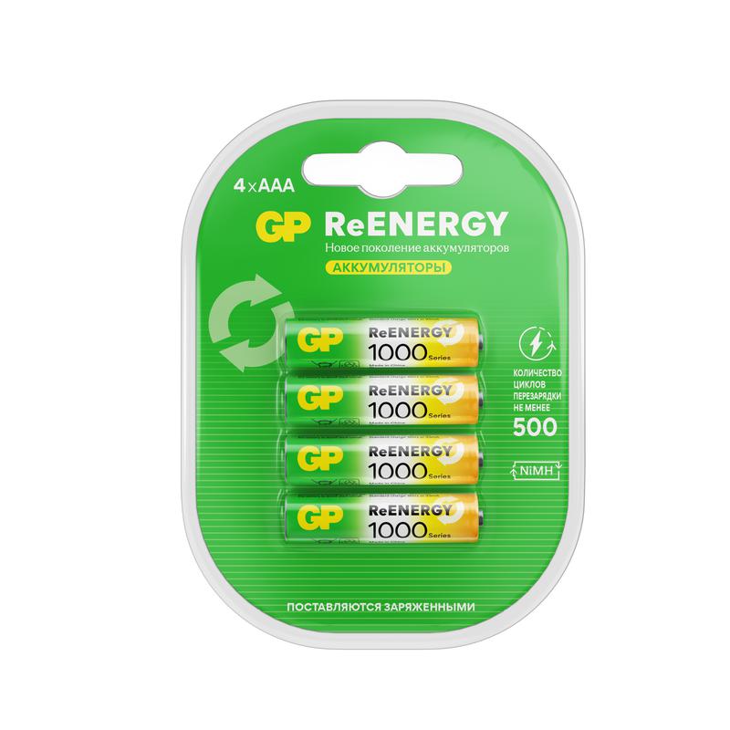 Аккумулятор AAA/HR03 ReEnergy 1.2В 930мА.ч (блист.4шт) GP 20269