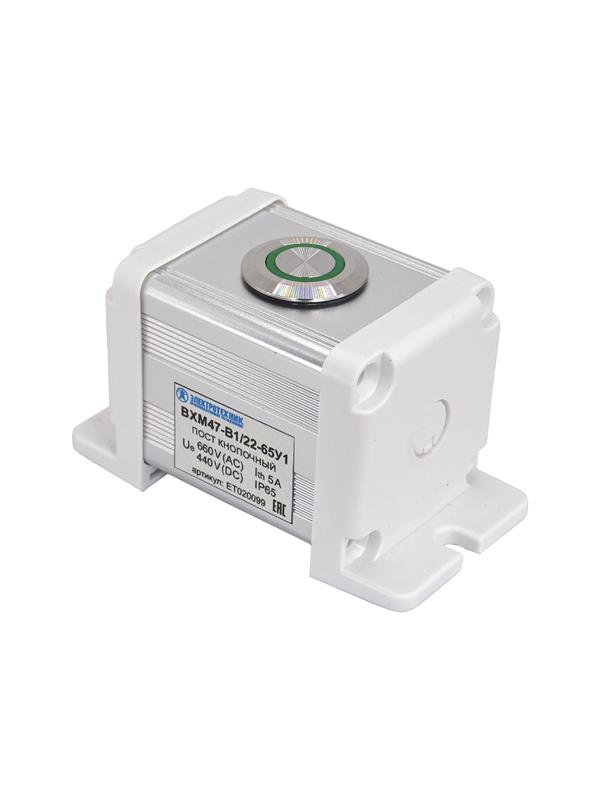 Пост управления BXM47-B1/22-65У1 1 цилиндрическая кнопка 1C1NO1NC зел. Электротехник ET020099