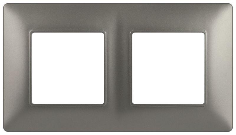 Рамка 2-м Elegance 14-5002-16 для розеток и выключателей титан Эра Б0065815