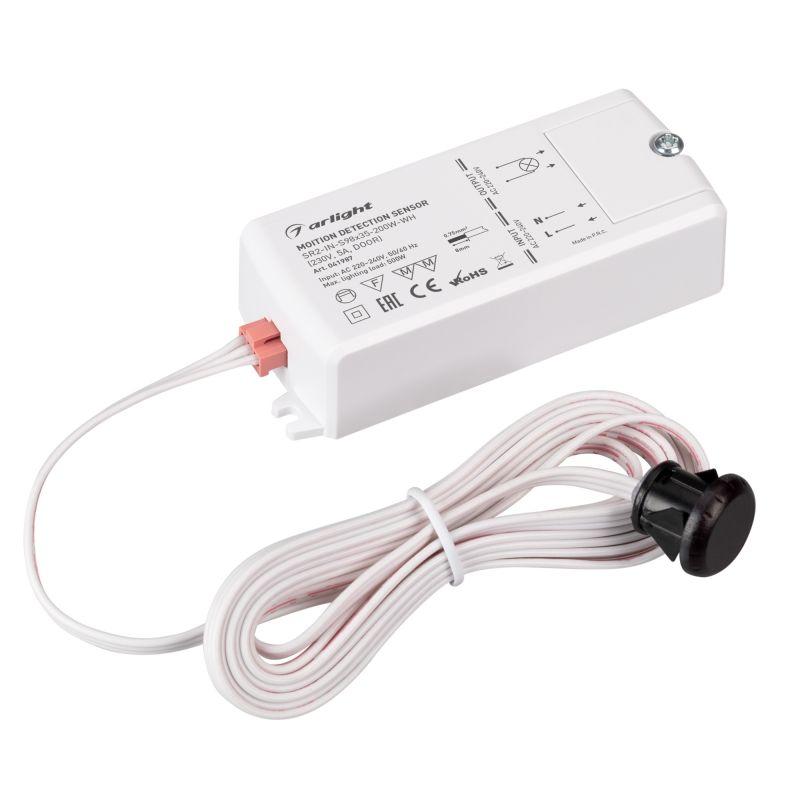 Датчик-ИК SR2-IN-S98x35-200W-WH 230В 5А DOOR IP20 пластик Arlight 041987