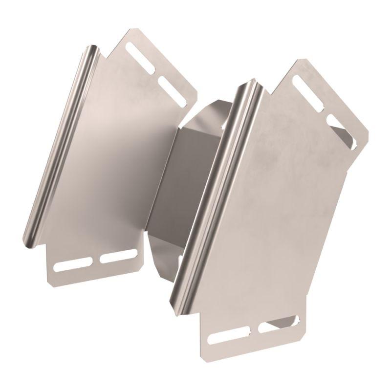 Угол для лотка вертикальный внешний 90град. 200х100 с крышкой Стандарт INOX (AISI 409) Промрукав PR16.3056