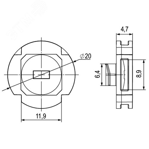 Крепежный элемент ZP2 для короба RL