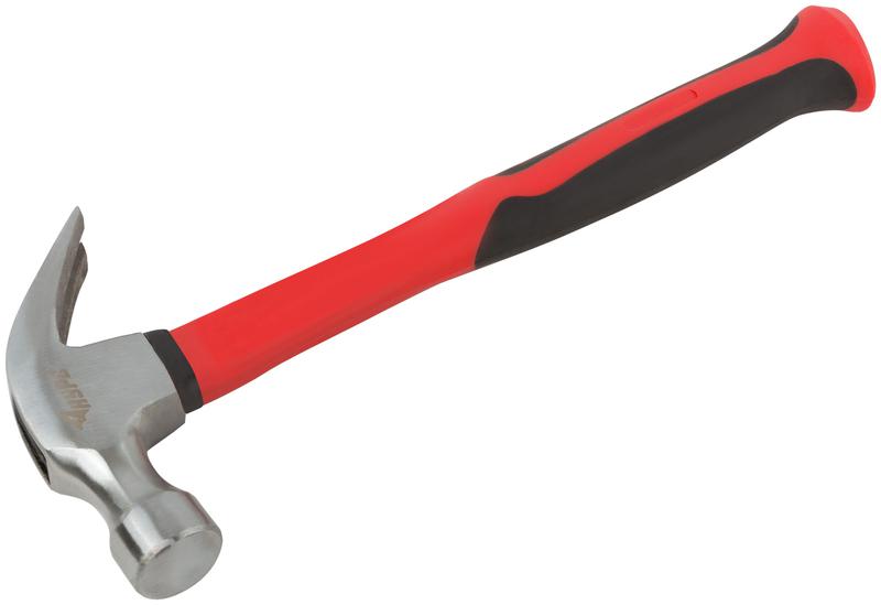Молоток-гвоздодер 27мм 450г фибергласовая усилен. ручка КУРС 44771