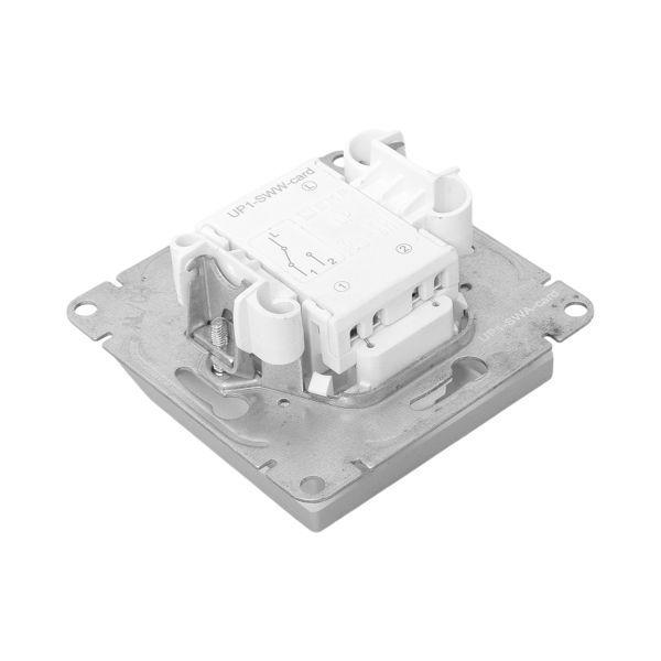 Выключатель карточный Эпика с подсветкой механизм алюм. EKF UP1-SWA-card