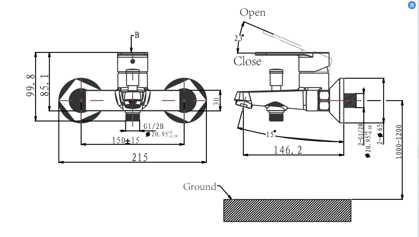 Смеситель для ванны Arrow AG36AMB, черный матовый