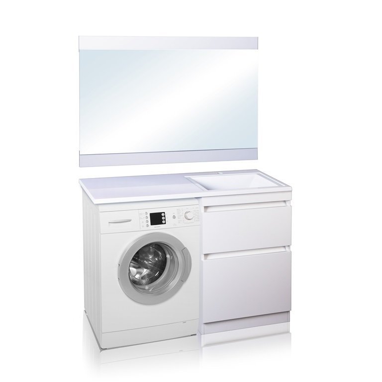 Тумба напольная "Даллас 120", Люкс белая, PLUS, ЭМАЛЬ