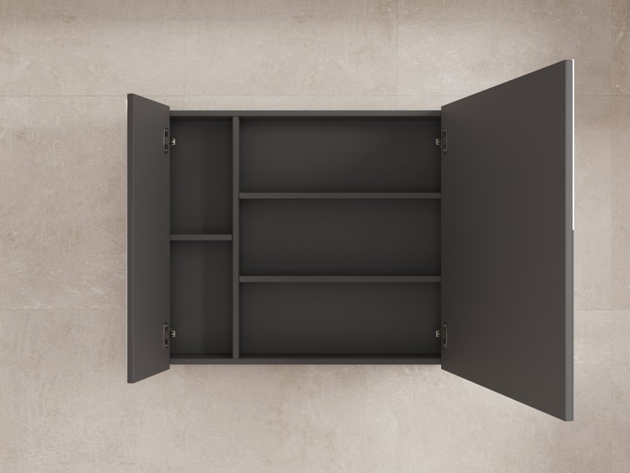 Зеркальный шкаф &quot;ЛИМА 80&quot; эмаль, графит