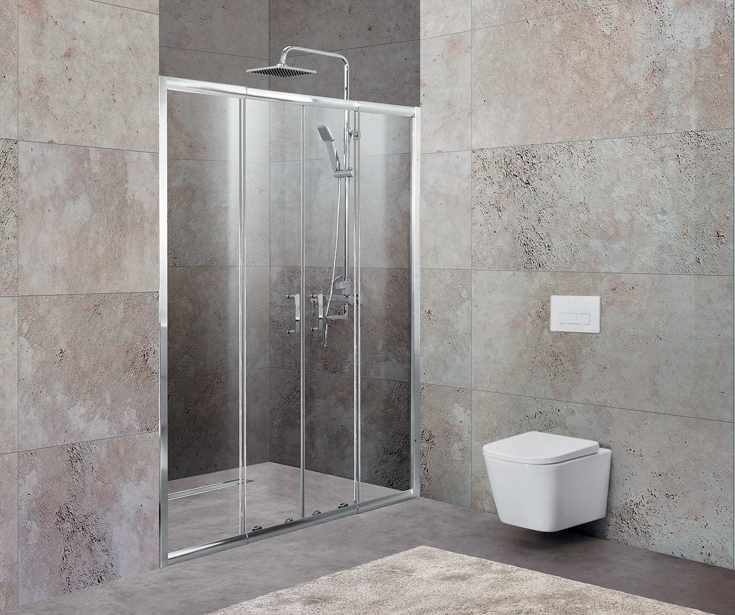 Душевая дверь BelBagno UNIQUE-BF-2-150/180-C-Cr