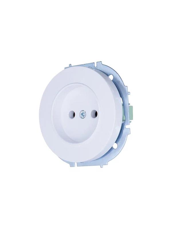 Розетка 1-м СП OSEN без заземл. ПБТ бел. LEZARD 743-0288-121B