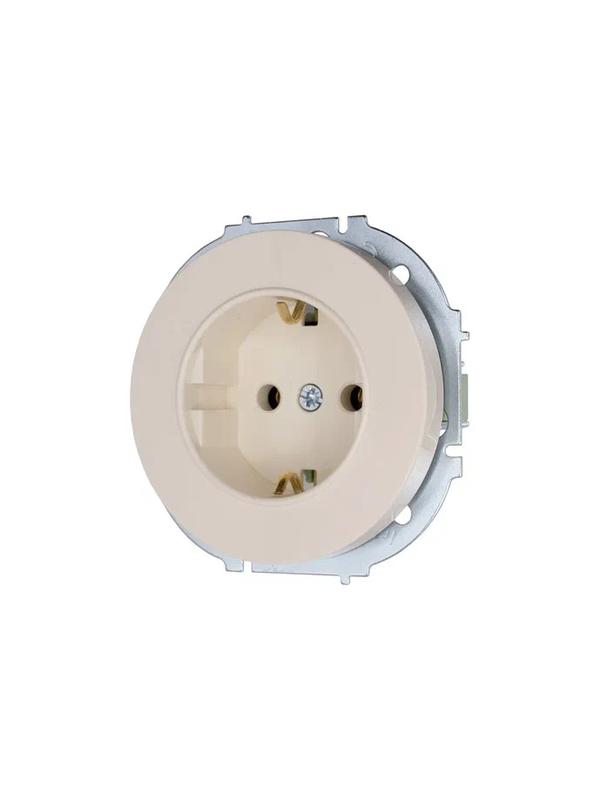 Розетка 1-м OSEN IP20 16А с заземл. ПБТ механизм сл. кость LEZARD 743-9088-122B