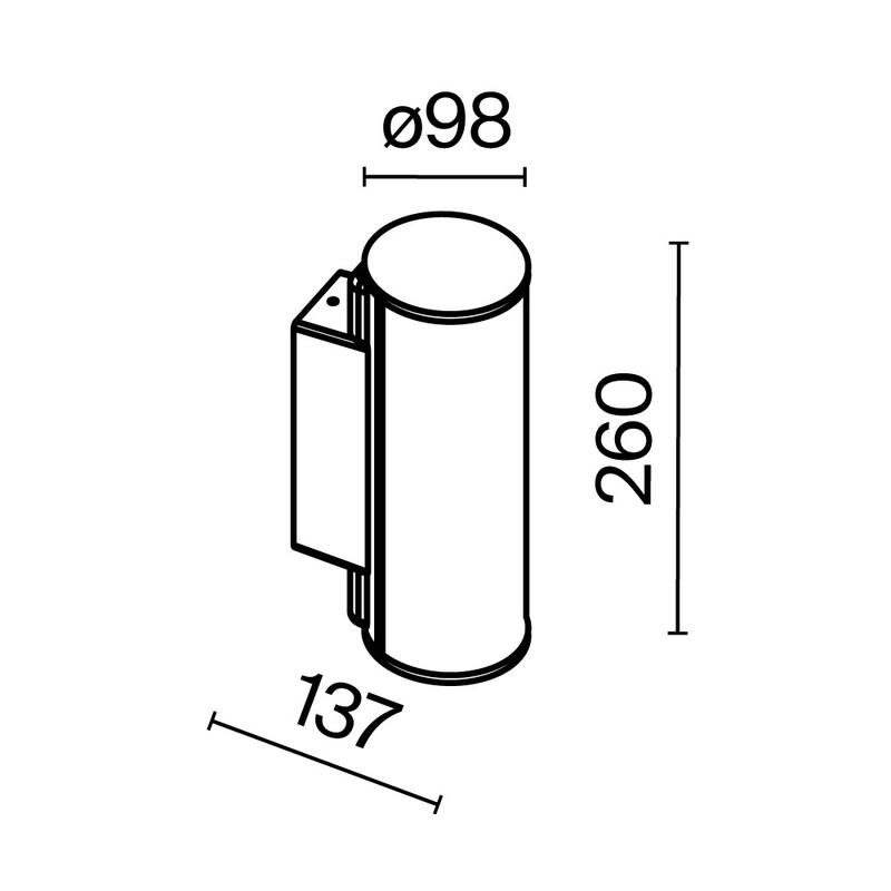 Светильник Rock 12Вт 3000К IP54 бра настен. Maytoni O434WL-L12GF3K