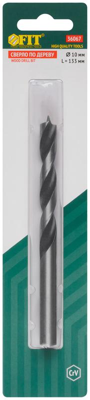 Сверло по дереву CrV Профи 10мм FIT 36067