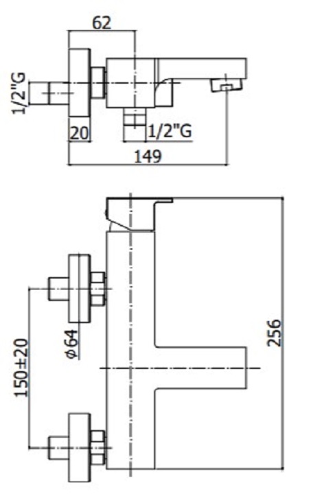 Смеситель для ванны Paffoni ELLE EL022CR Хром