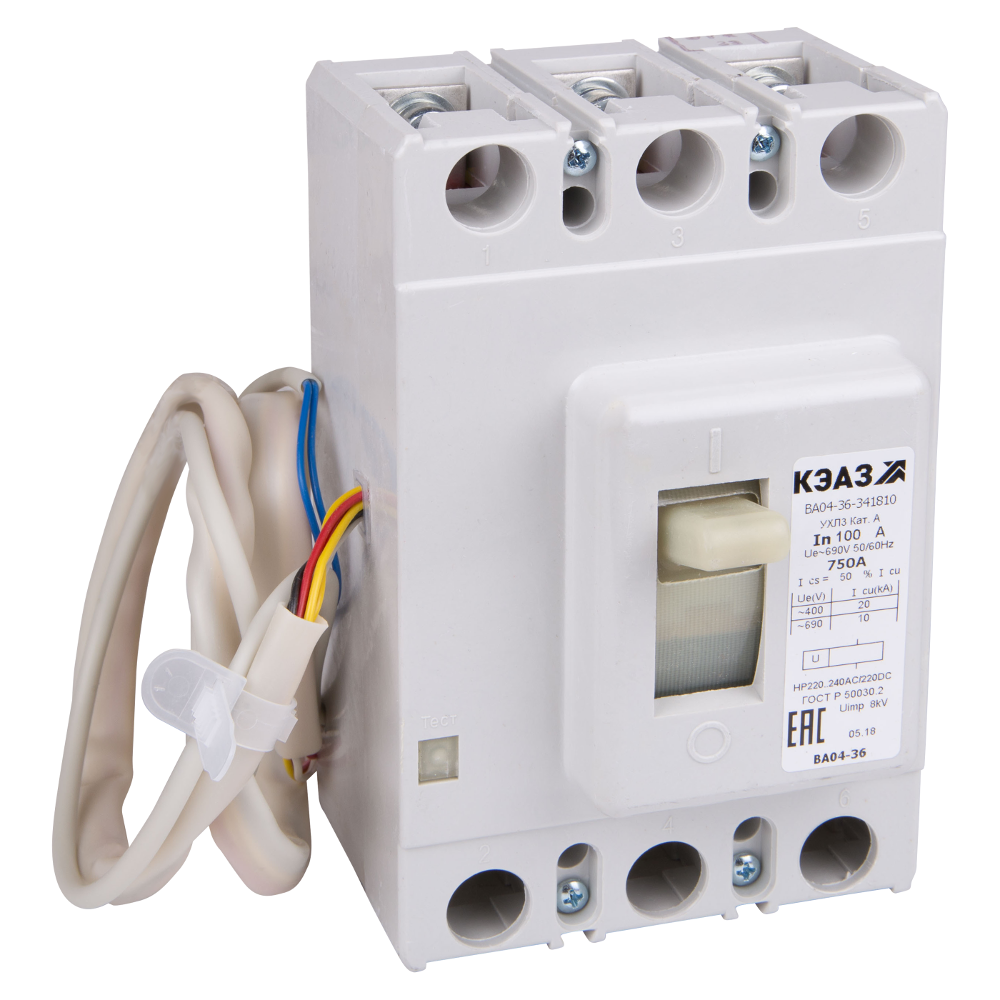 Выключатель автоматический ВА04-36-341810-80А-1000-690АС-НР24АС/DC-УХЛ3