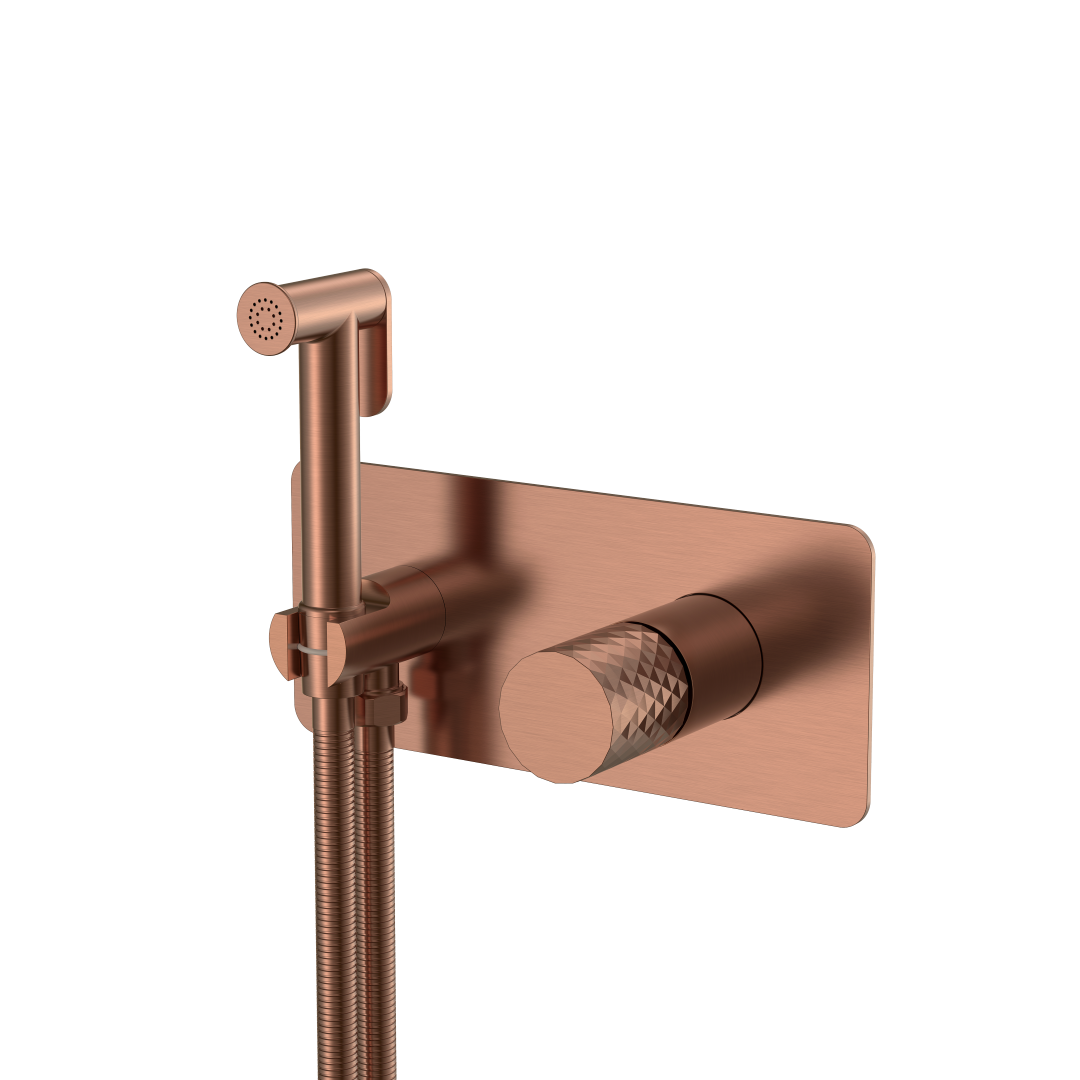 Смеситель гигиенический STICK COPPER BRUSHED ручка DIAMOND