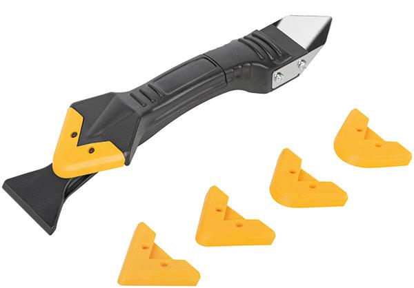 Шпатель-скребок многофункциональный 5 сменных насадок FIT 06895