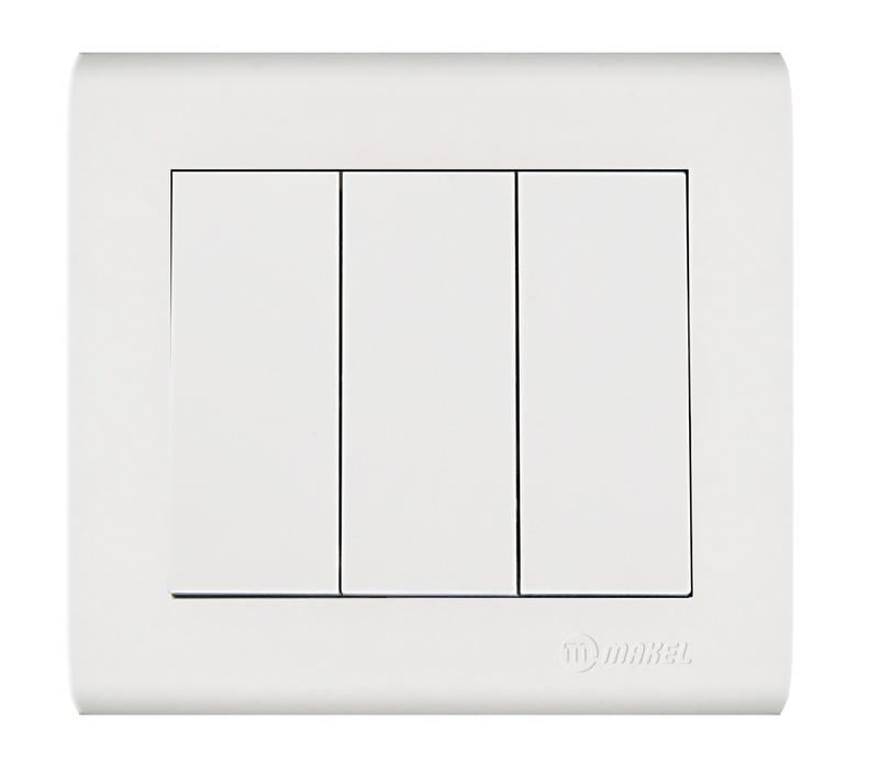 Выключатель 3-кл. Manolya 1вх. 3вых. бел. Makel 41001091