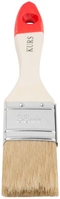 Кисть флейцевая "Оптима" 1.5дюйм (38мм) натур. свет. щетина деревянная ручка КУРС 00814