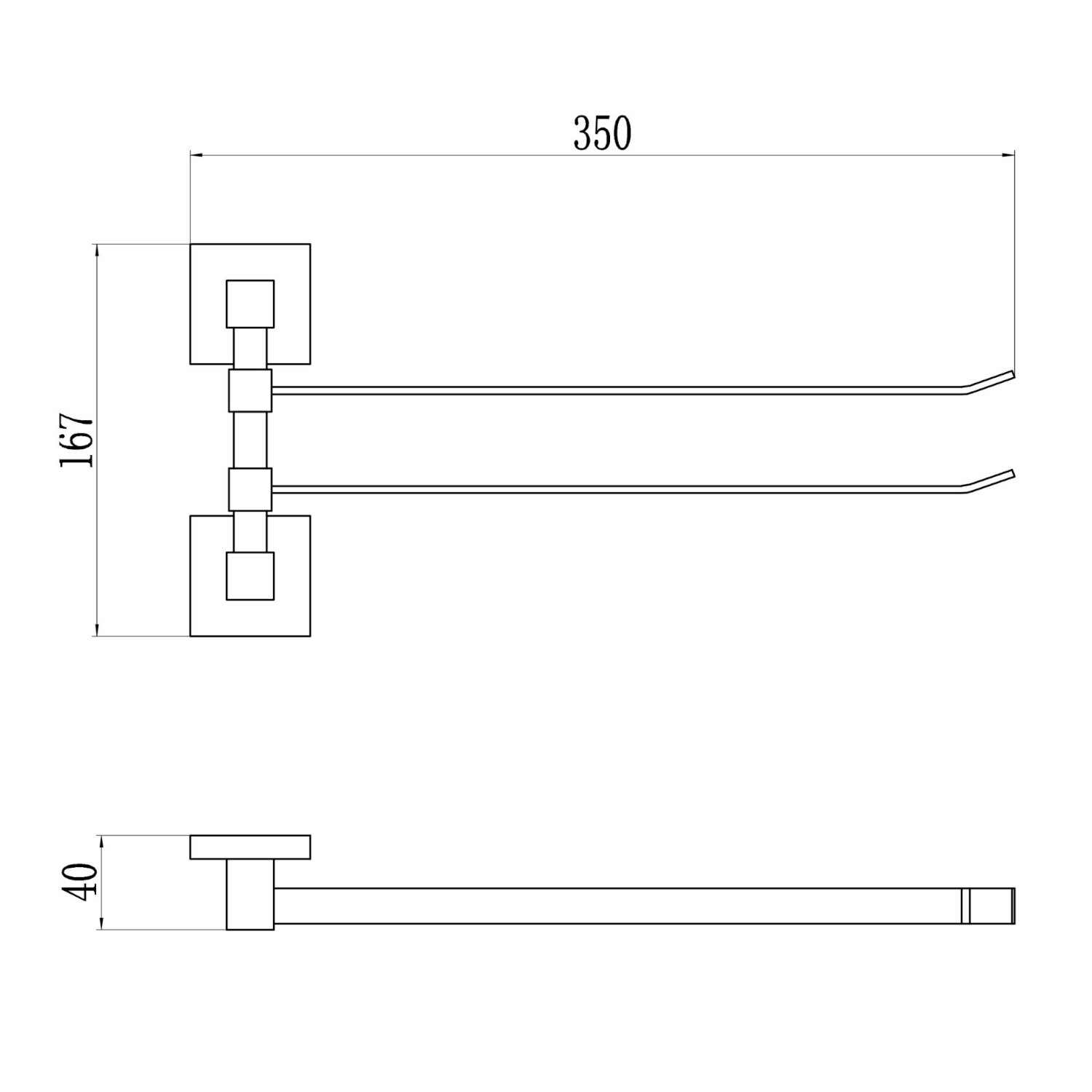 Полотенцедержатель Savol S-06502A, хром