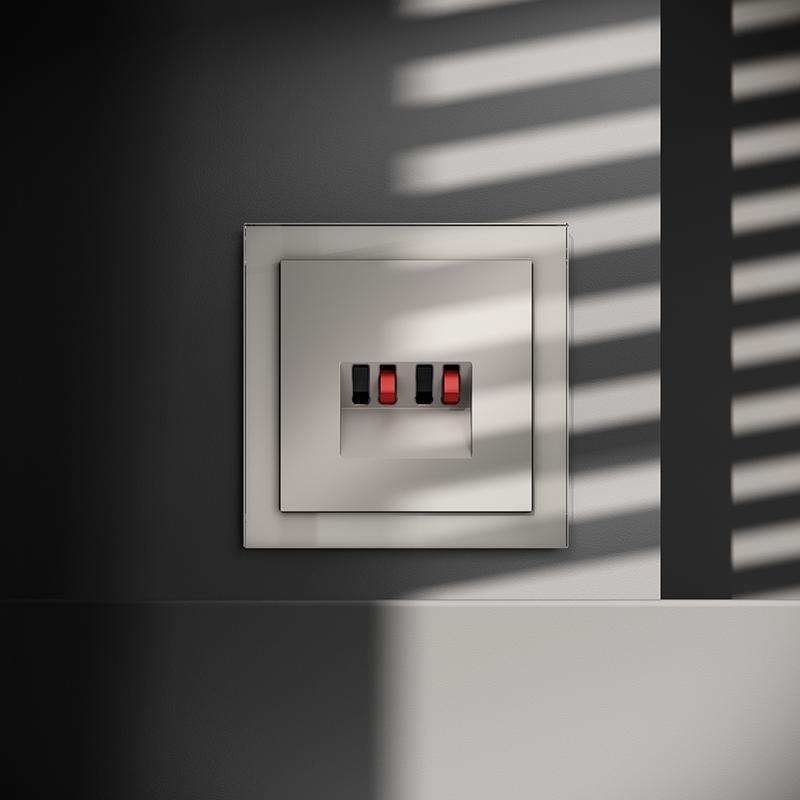 Розетка акустическая 4-м СП S70 механизм кашемир Voltum VLS060303