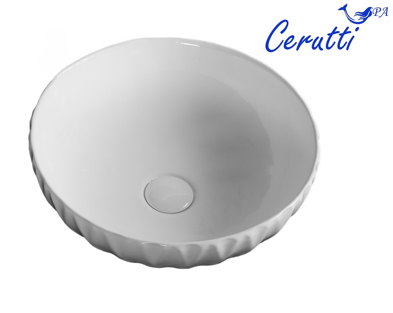 Раковина CR3301B накладная, белая, круглая 400х400х130 Ceruttispa
