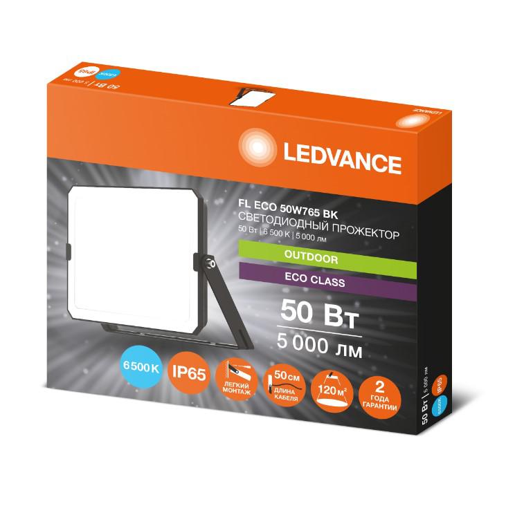 Прожектор светодиодный СДО FL ECO 50W 765 G4 50Вт 6500К уличный матов. стекло LEDVANCE 4099854400131