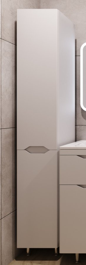 Колонна универсальная "Марелла" с корзиной, Люкс антискрейтч белый матовый, PLUS